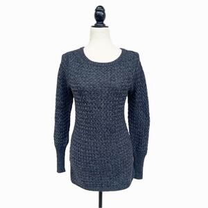 Athleta Charcoal Grey Tunic Waffle Knit Sweater Size XS